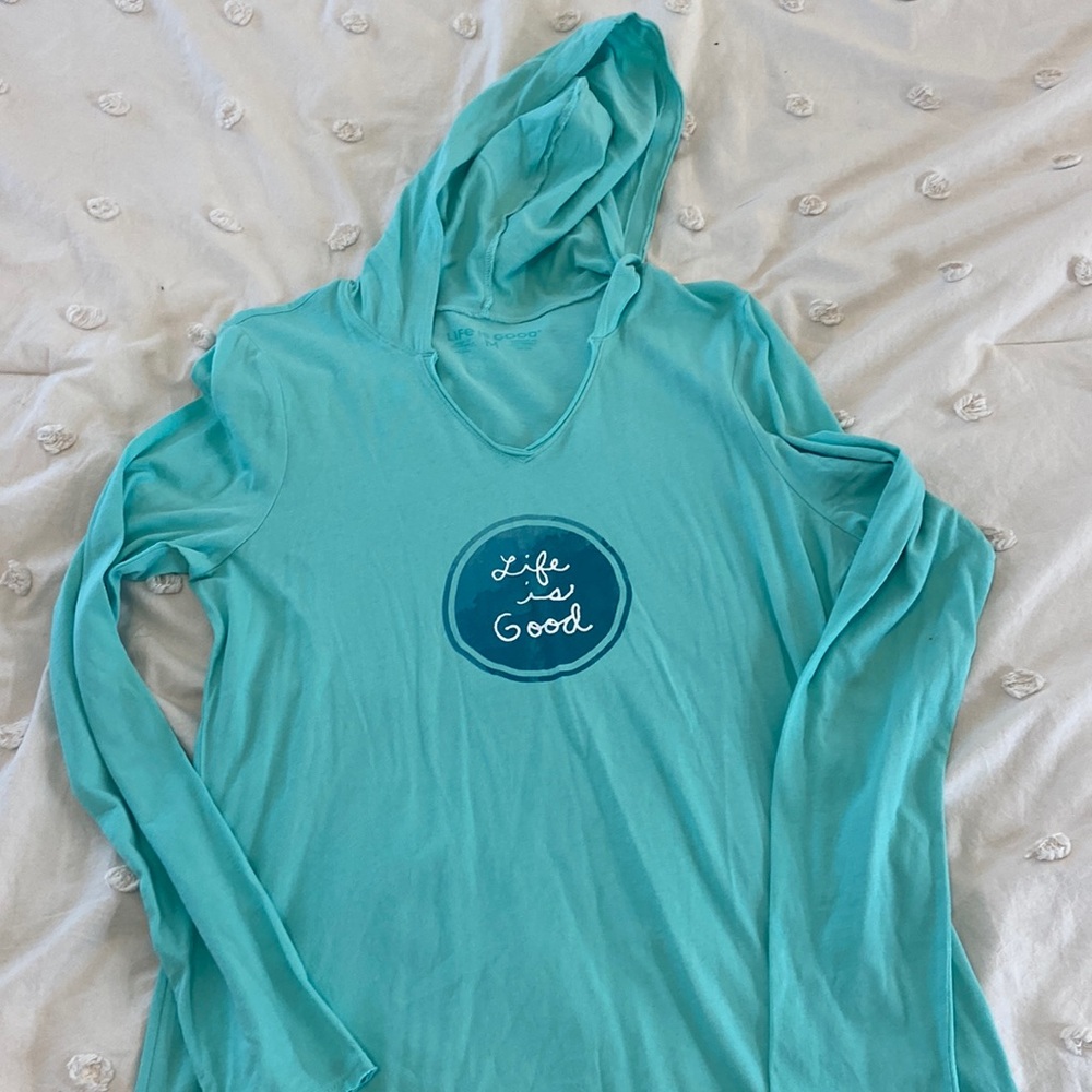 Life is Good Hooded Long Sleeve. New with Tags